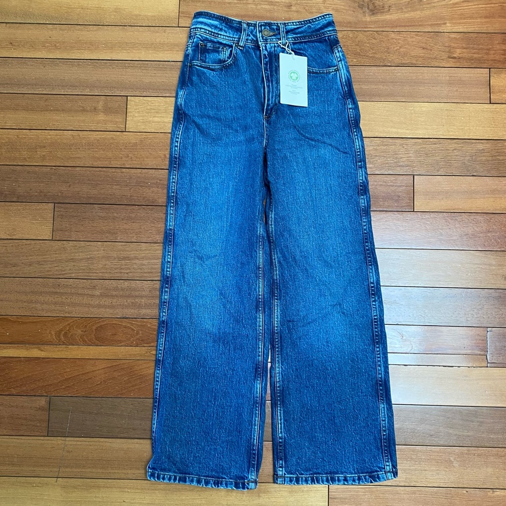 NWT Sezane Le Crop Jeans in Denim Blue in US 4